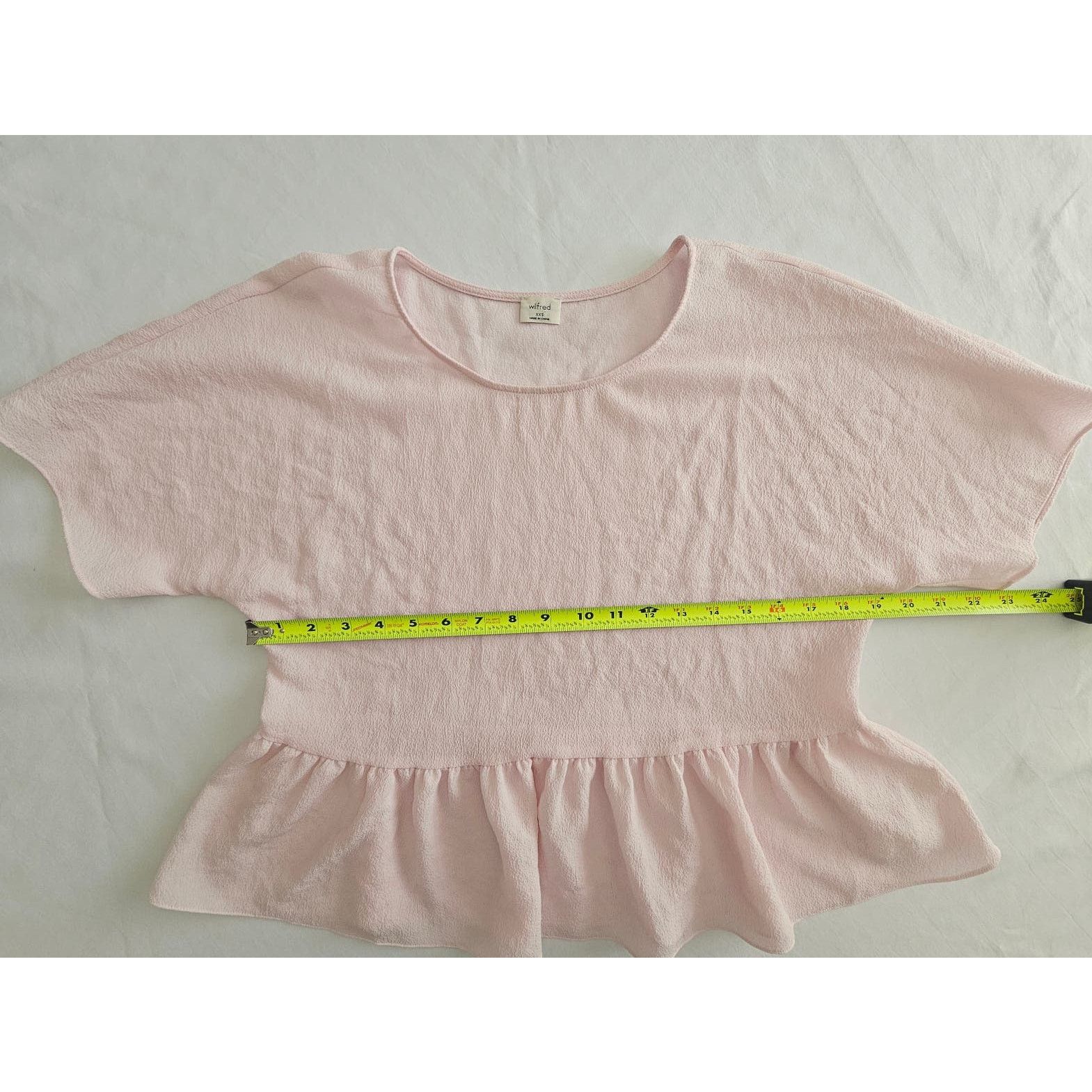 Aritzia EUC Wilfred Aritzia Light Pink S/S Macee Peplum Blouse XXS Size XXS / US 00 / IT 34 - 7 Thumbnail
