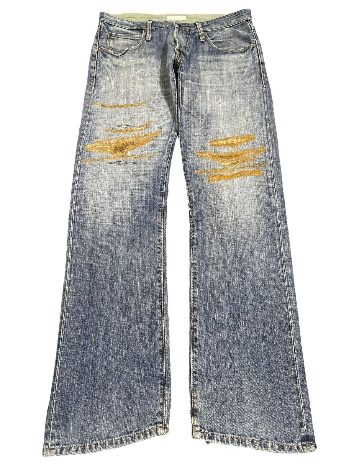 Tornado Mart Vintage Japanese Brand Blue Faded Wash Distressed Jeans Size US 34 / EU 50 - 1 Thumbnail