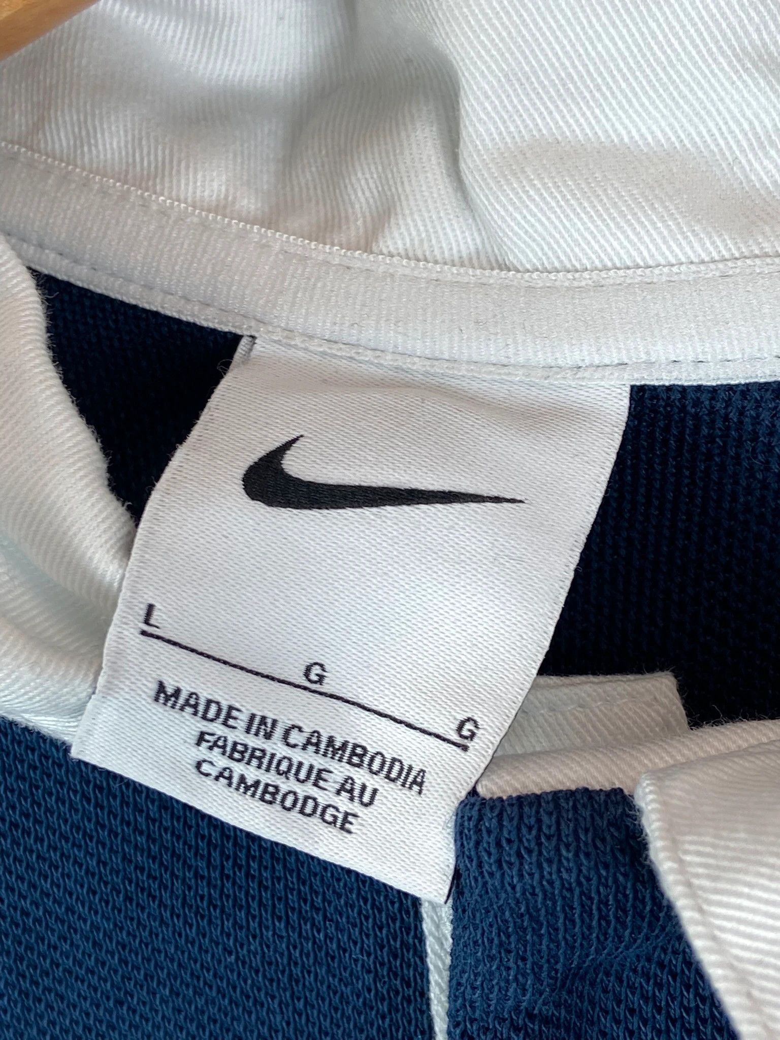 Nike Nike x Nigeria navy white rugby longsleeve L Size US L / EU 52-54 / 3 - 4 Thumbnail