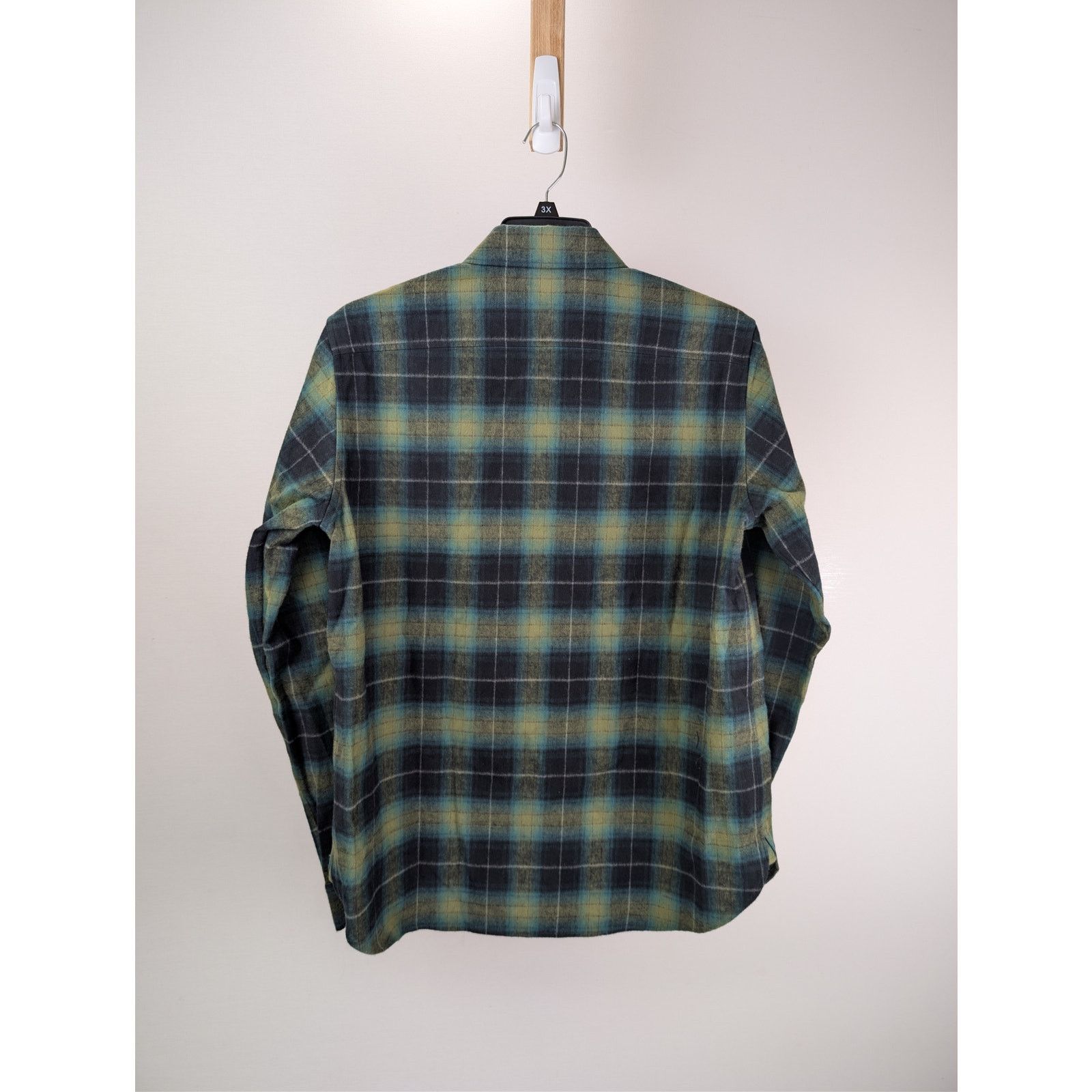 Saint Laurent Paris o1rshd1 Check Print Checked Cotton-Flannel Shirt Black/Green Size US L / EU 52-54 / 3 - 9 Thumbnail