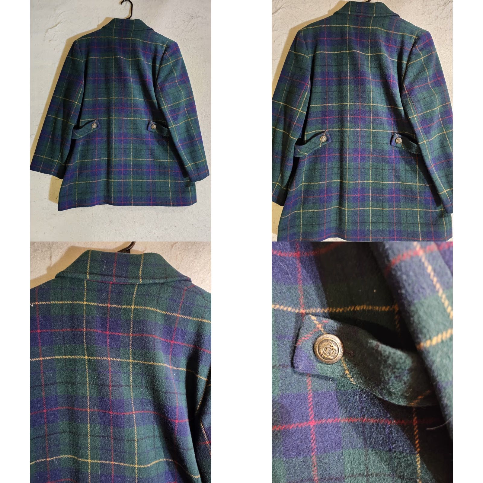 Pendleton VINTAGE Pendleton Jacket Wool Plaid Double Breasted Size 12 Women's Blue Green 90s Classic Size XL / US 12-14 / IT 48-50 - 8 Thumbnail