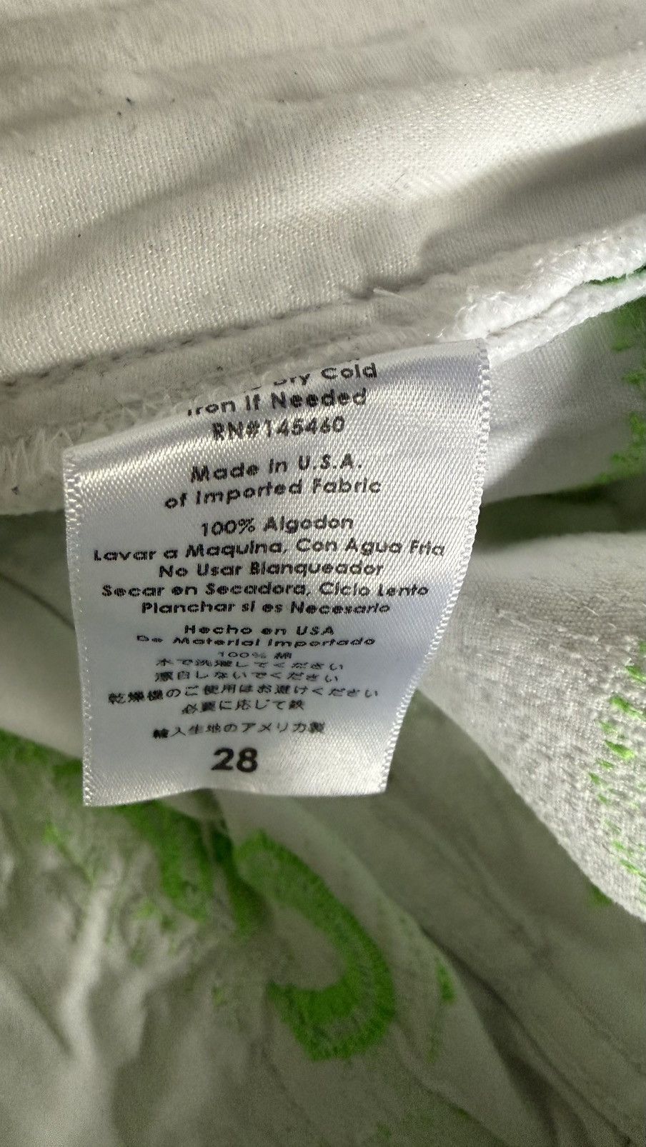Vlone endless white green denim Size US 28 / EU 44 - 5 Thumbnail