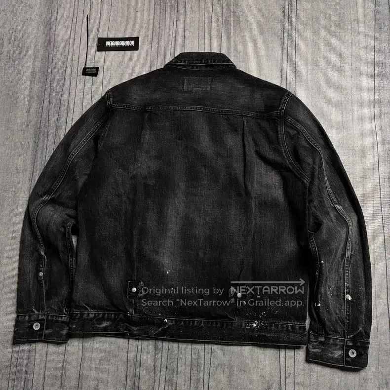 Neighborhood Neighborhood Black Washed Splatter Denim Jacket Size US M / EU 48-50 / 2 - 2 Thumbnail