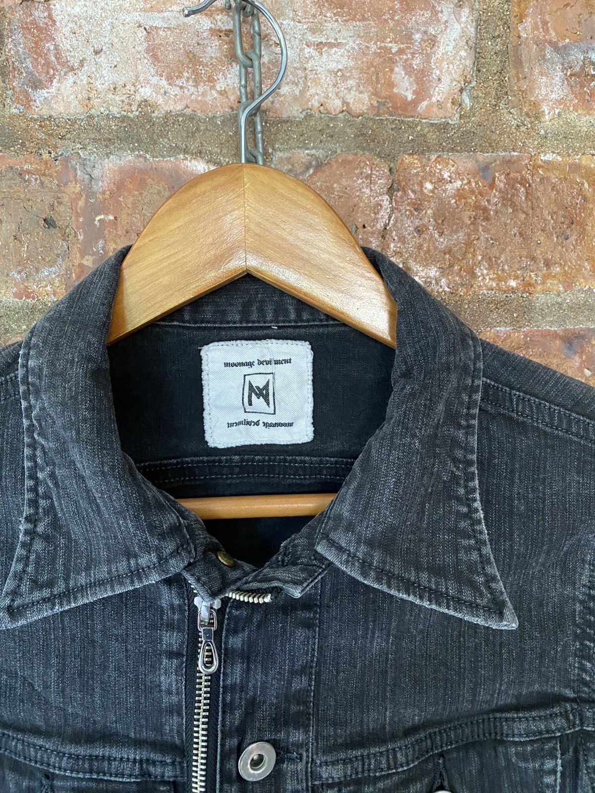 5351 POUR LES HOMMES × Beauty Beast × Japanese Brand 2000s Moonage Devilment Dual Zipper and Butterfly wash denim Size S / US 4 / IT 40 - 7 Thumbnail
