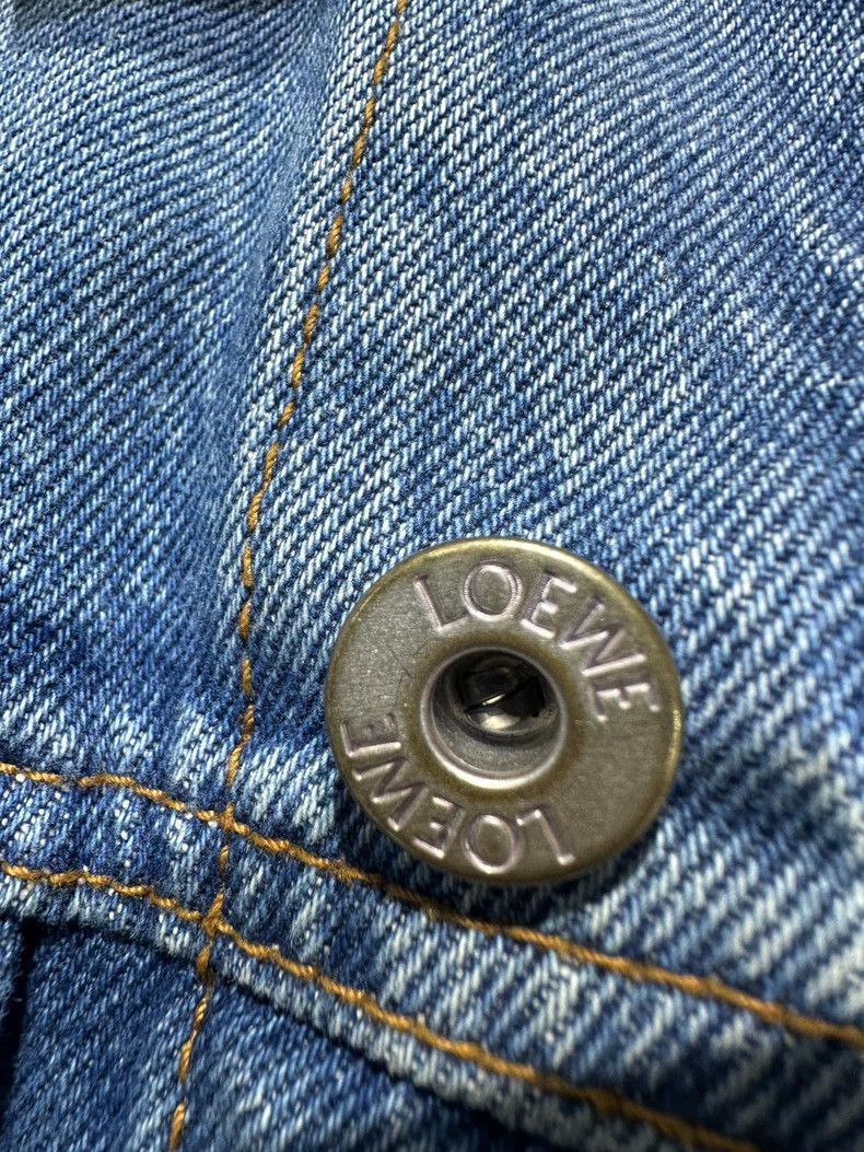 Loewe LOEWE Jacket denim jacket leather logo blue Size L / US 10 / IT 46 - 6 Thumbnail