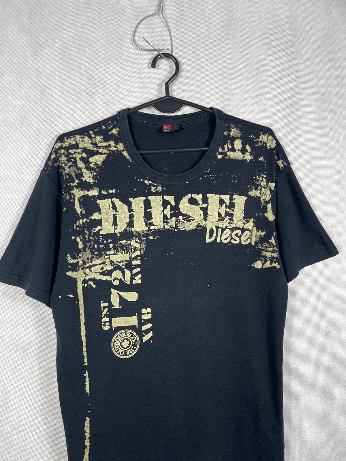 Diesel 🔥 Diesel Spell Out Big Logo Navy T-Shirt Vintage 90s Tee Size US M / EU 48-50 / 2 - 5 Thumbnail