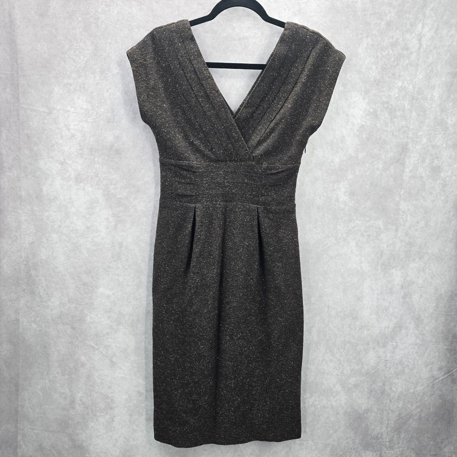 Banana Republic Banana Republic Brown Speckle Wool Silk Dress 4 Small Size S / US 4 / IT 40 - 1 Thumbnail
