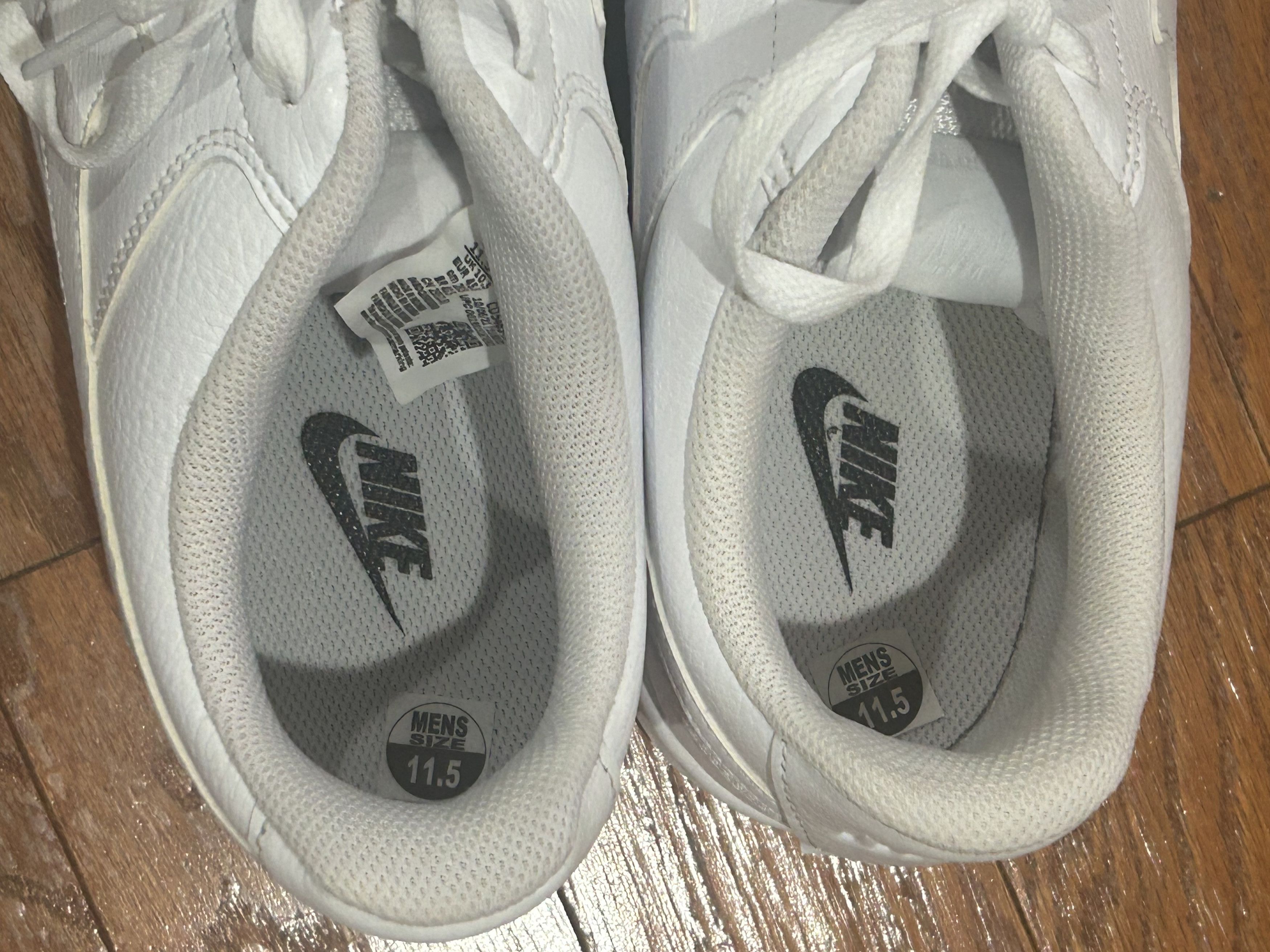 Nike Nike Court Vision Low Triple White Size US 11.5 / EU 44-45 - 6 Thumbnail