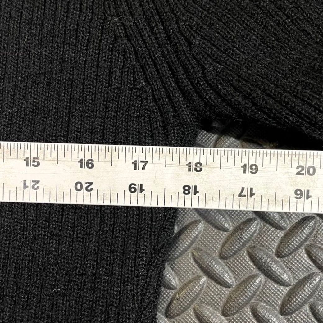 Willi Smith Willi Smith Collection Black 100% Wool Ribbed Full Zipper Sweater Women's XL Zipper Pullover Ribbed Wool Sweater Women XL Size XL / US 12-14 / IT 48-50 - 6 Thumbnail