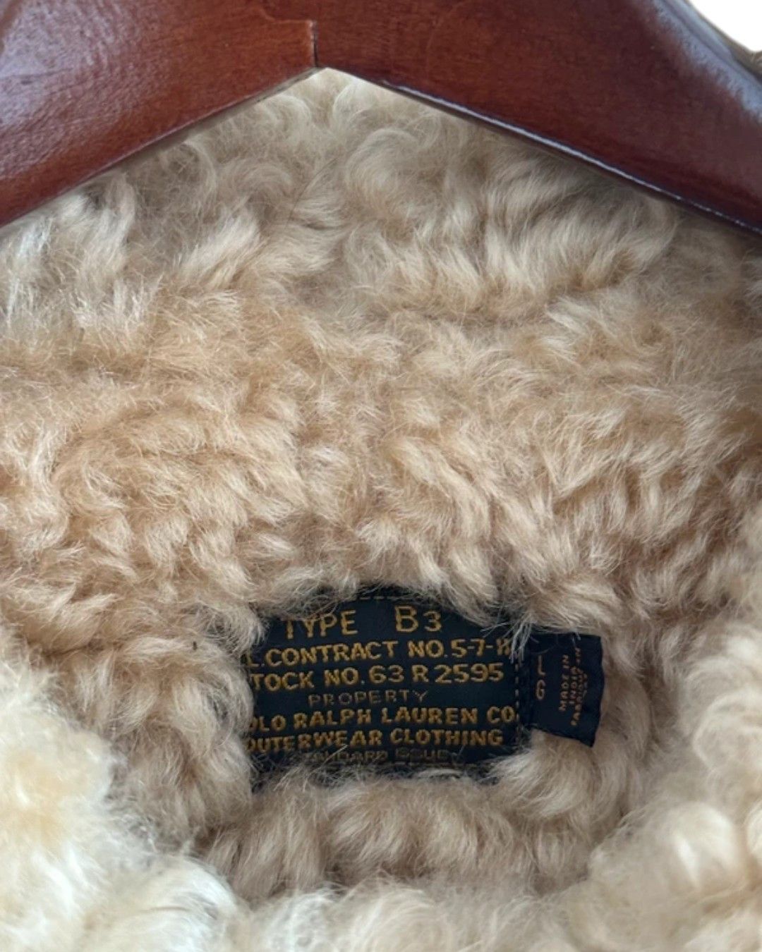 Polo Ralph Lauren B-3 SHEARLING LEATHER BOMBER JACKET Size US L / EU 52-54 / 3 - 5 Thumbnail