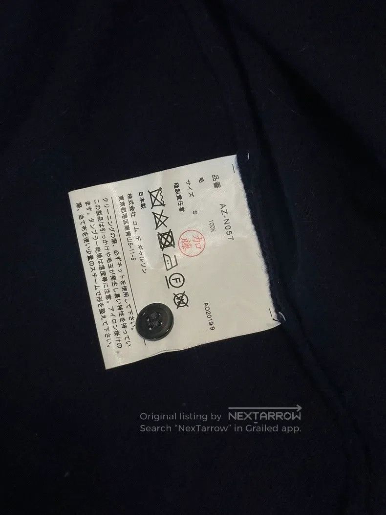Comme des Garcons Comme des Garcons Navy Blue Round Neck Knit Cardigan, Wome Size S / US 4 / IT 40 - 4 Thumbnail