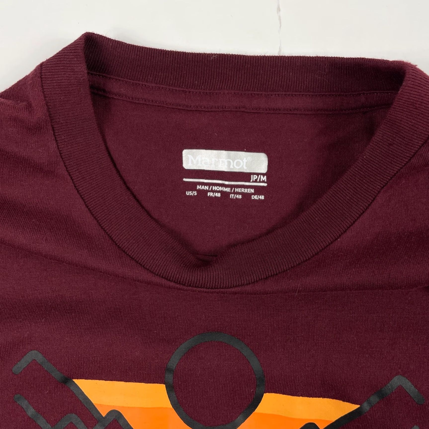 Marmot Marmot Shirt Mens JP Medium Red Maroon Short Sleeve Outdoor T-Shirt Crew Neck Cotton Logo Regular Size US M / EU 48-50 / 2 - 7 Thumbnail