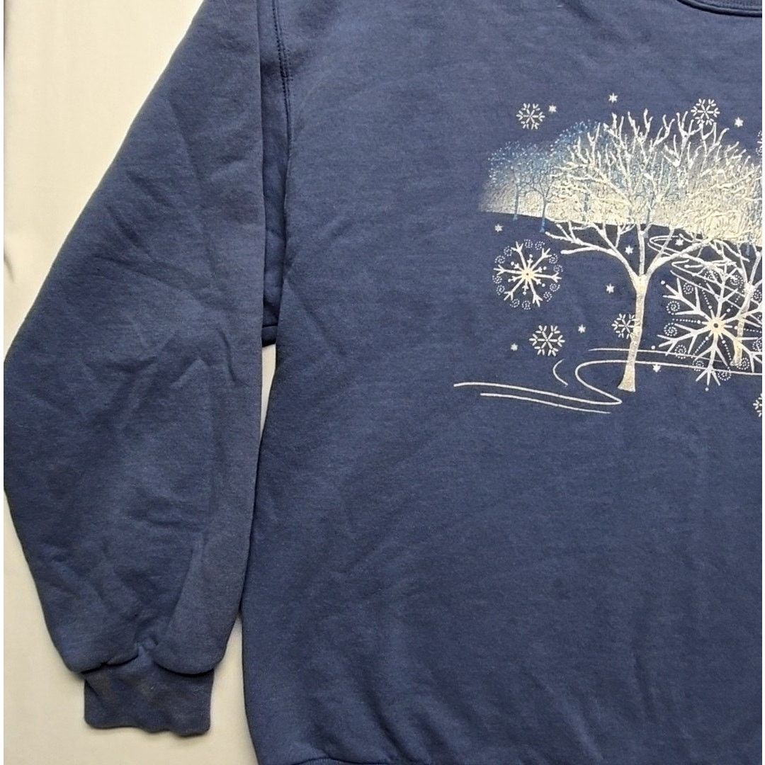 Jerzees Vintage Winter Sweatshirt Graphic Trees Large Crewneck 90s Size L / US 10 / IT 46 - 5 Thumbnail