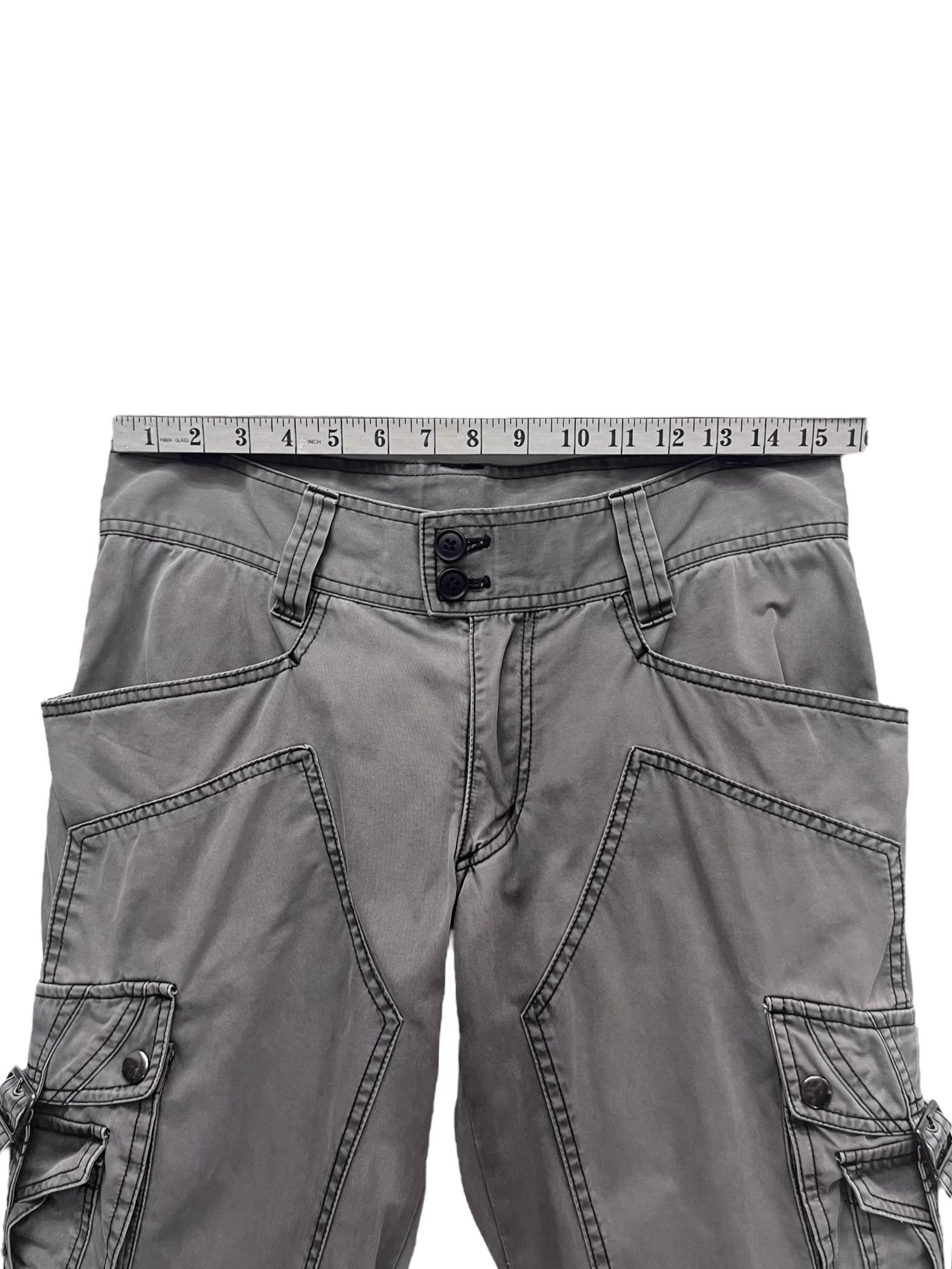 Michel Klein FYE🔥90’s MICHEL KLEIN HOMME Double Knee Bondage Flare Cargo Size US 31 - 12 Thumbnail
