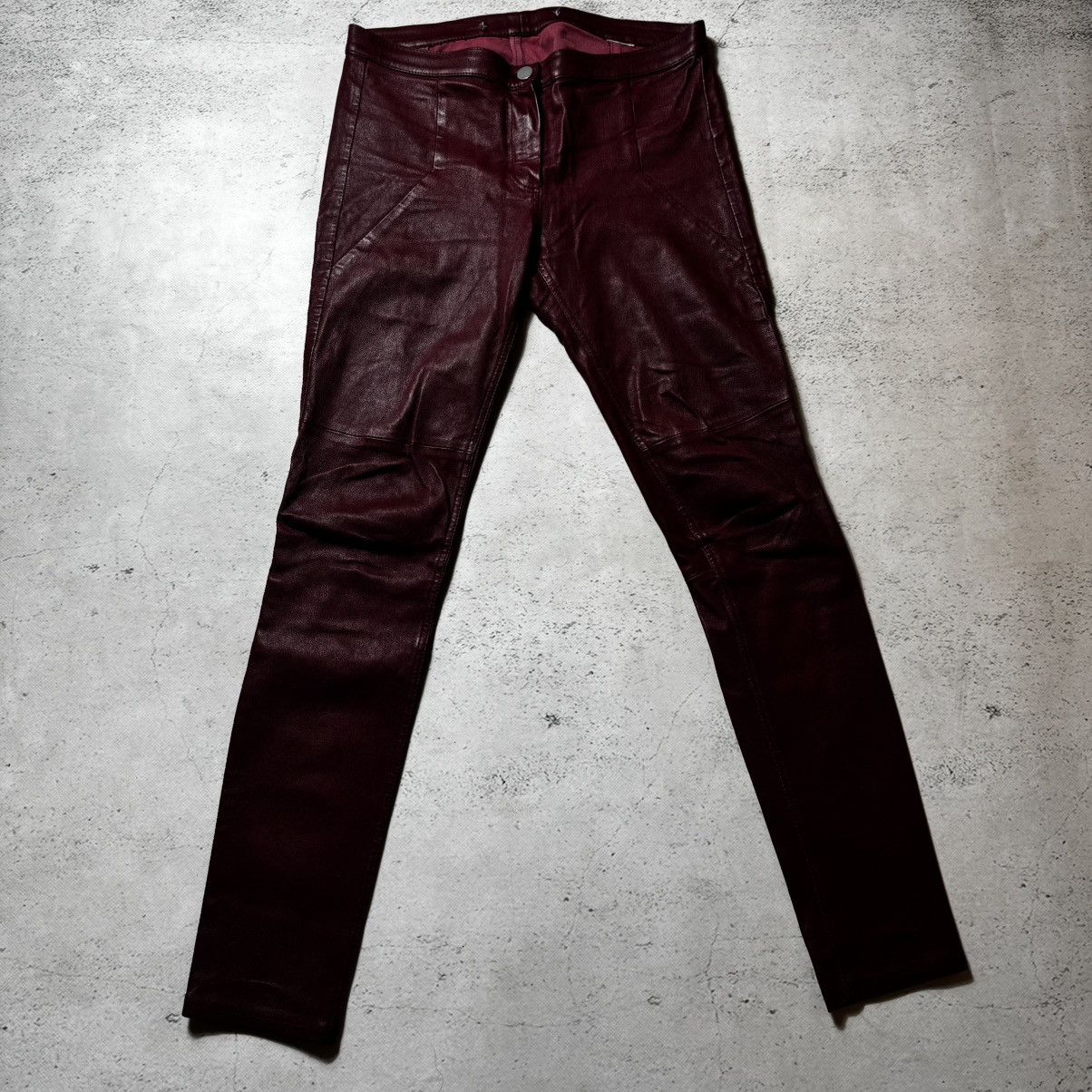 Japanese Brand vintage vampire red leather pants playboy carti style Size 26" / US 2 / IT 38 - 1 Thumbnail
