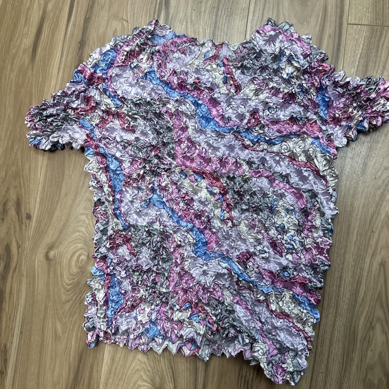 FCUK Satin Green Pink Purple Popcorn Magic Stretch Top Fairy Size ONE SIZE - 1 Thumbnail