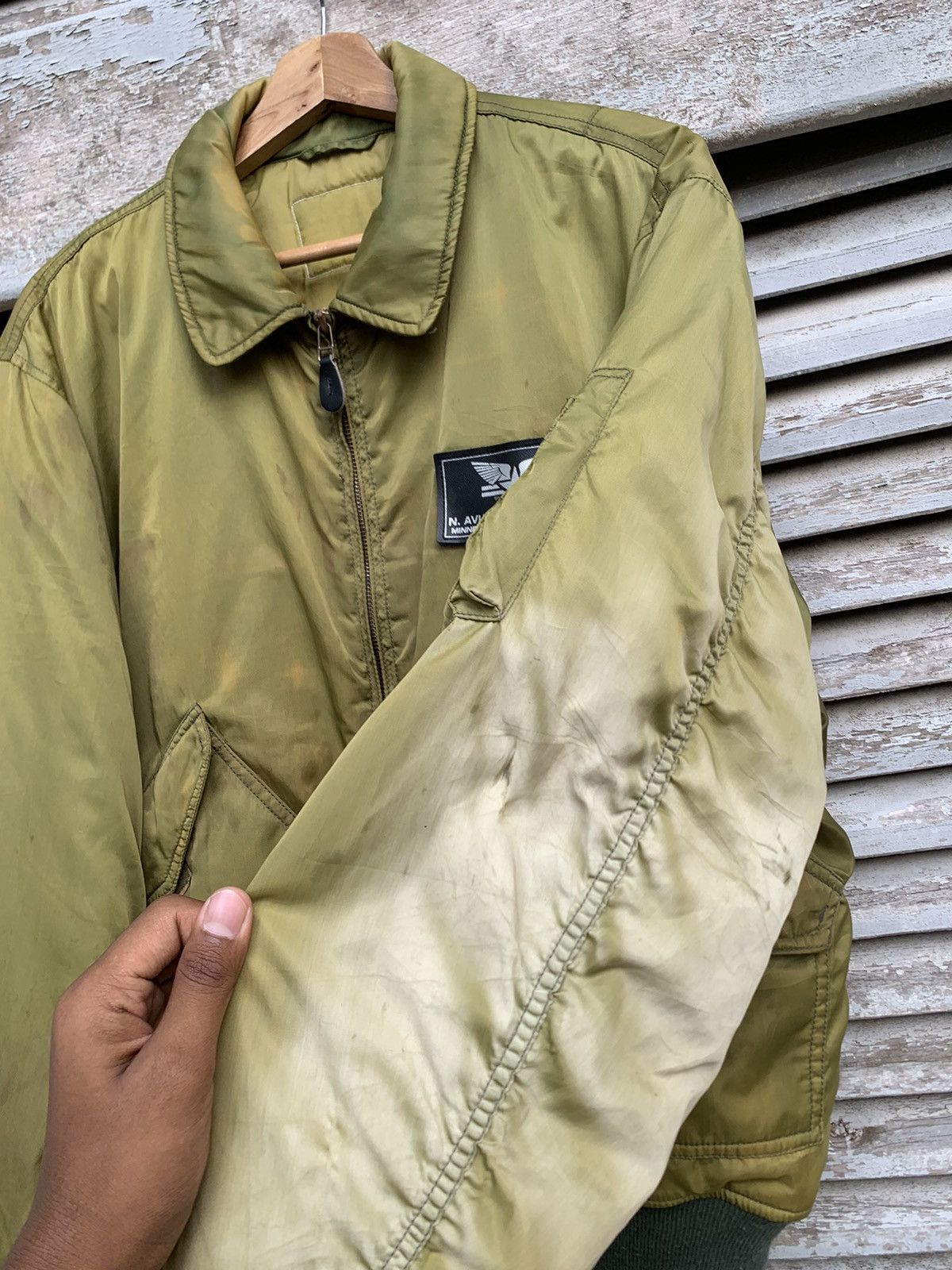 Vintage 🪖VINTAGE THRASHED MA-1 MAN INTERMEDIATE BOMBER JACKET Size US M / EU 48-50 / 2 - 11 Thumbnail