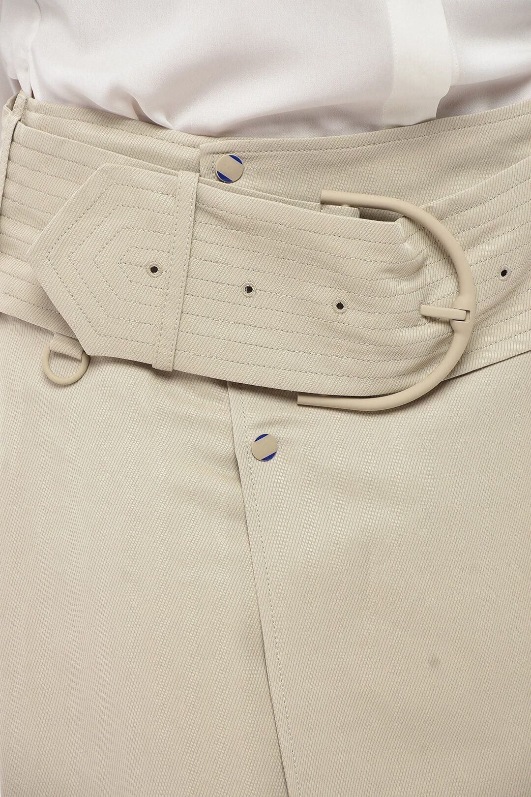 Burberry og1mm0426 Viscose-Blend Midi Skirt in Beige Size 27" / US 4 / IT 40 - 3 Thumbnail