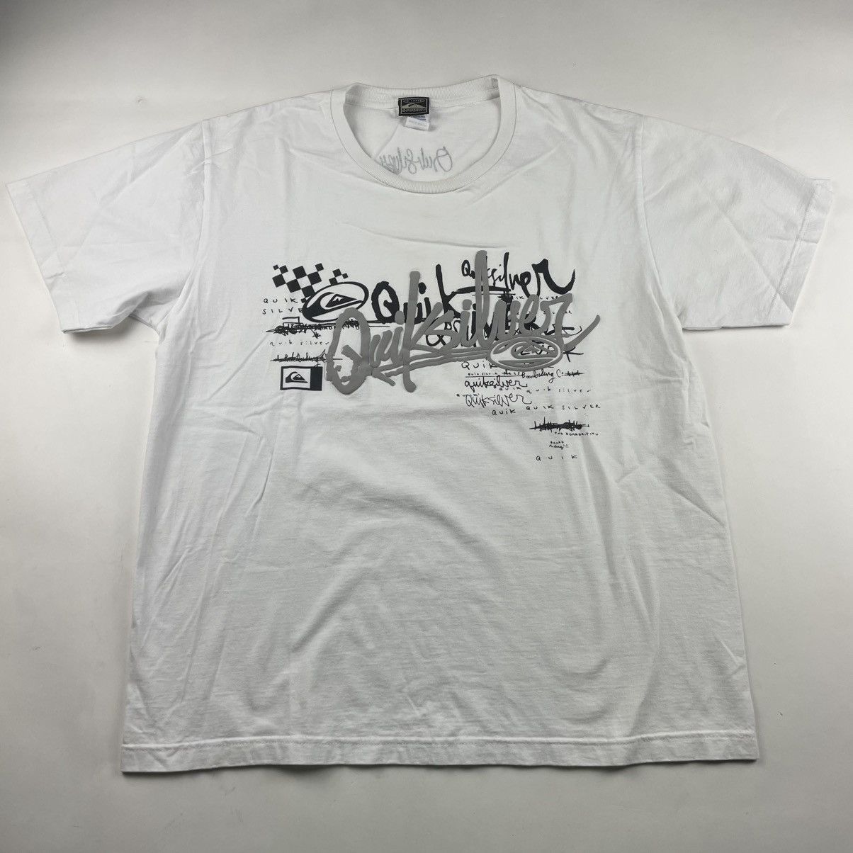 Quiksilver Vintage Surfer Quiksilver Doodle T-Shirt Puff Print Y2K Surf Size US XL / EU 56 / 4 - 1 Thumbnail