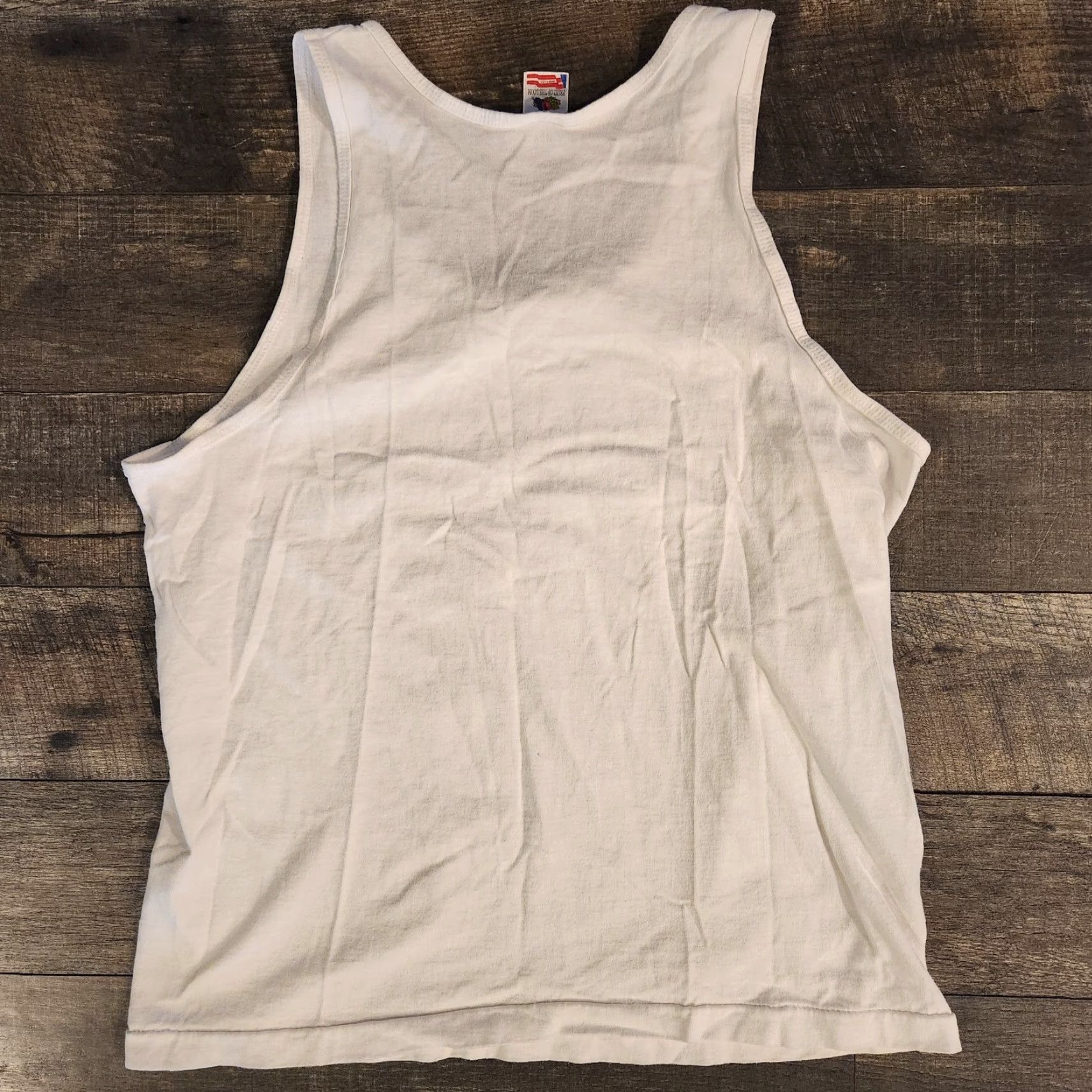 Fruit Of The Loom VINTAGE Fruit of the Loom Tank Top Dick’s Last Resort 90s USA White Cotton Sleeveless L Mens Size US L / EU 52-54 / 3 - 3 Thumbnail
