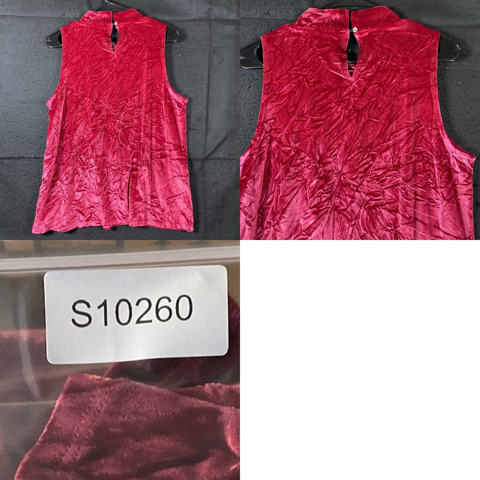 Loft LOFT Blouse Sleeveless Red Mock Neck Stretch Velvet Large Woman Casual Workwear Boho 80s Momcore Bohemian Solid Size L / US 10 / IT 46 - 8 Thumbnail