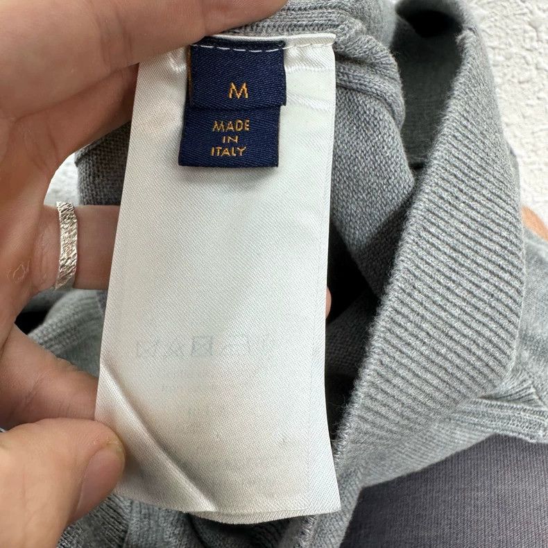 Louis Vuitton Louis Vuitton Flocked LOGO Grey Knit Hoodie Size US M / EU 48-50 / 2 - 4 Thumbnail