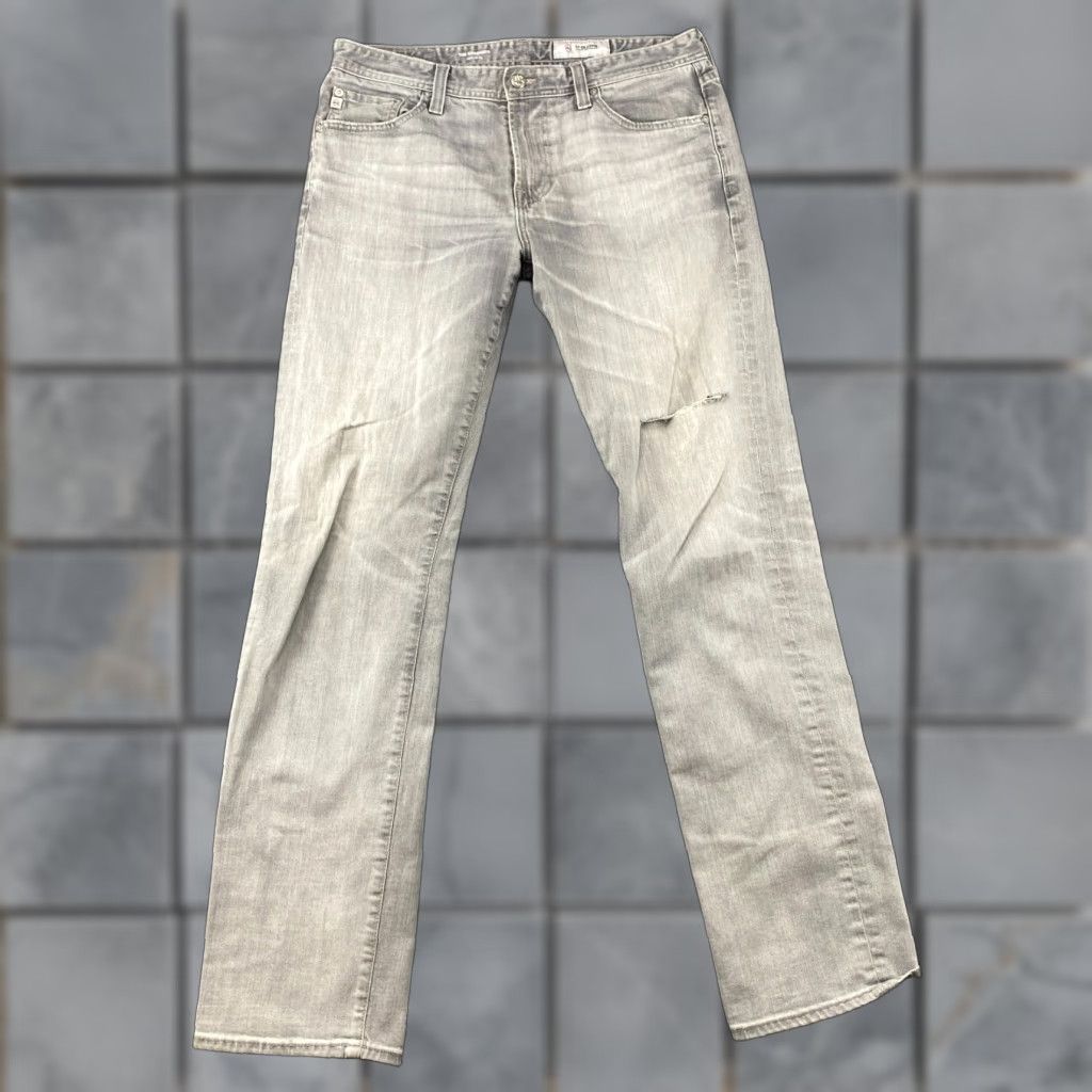 Denime AG Adriano Goldschmeid The Graduate Jeans Mens 32 Gray AG-ED Denim Size US 32 / EU 48 - 1 Thumbnail