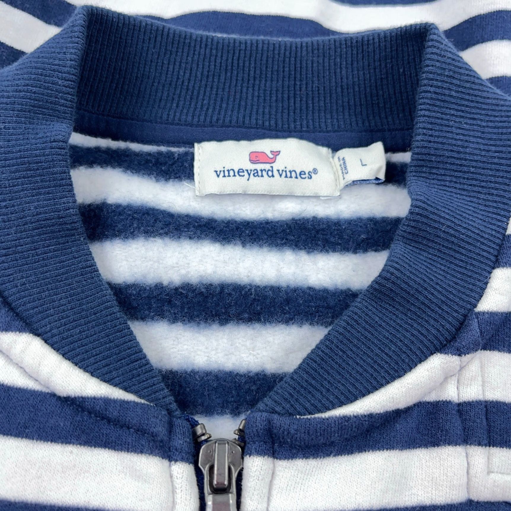 Vineyard Vines VINTAGE Vineyard Vines Sweater Women Large Blue White Striped Knit Pullover All Seasons Casual Size L / US 10 / IT 46 - 5 Thumbnail