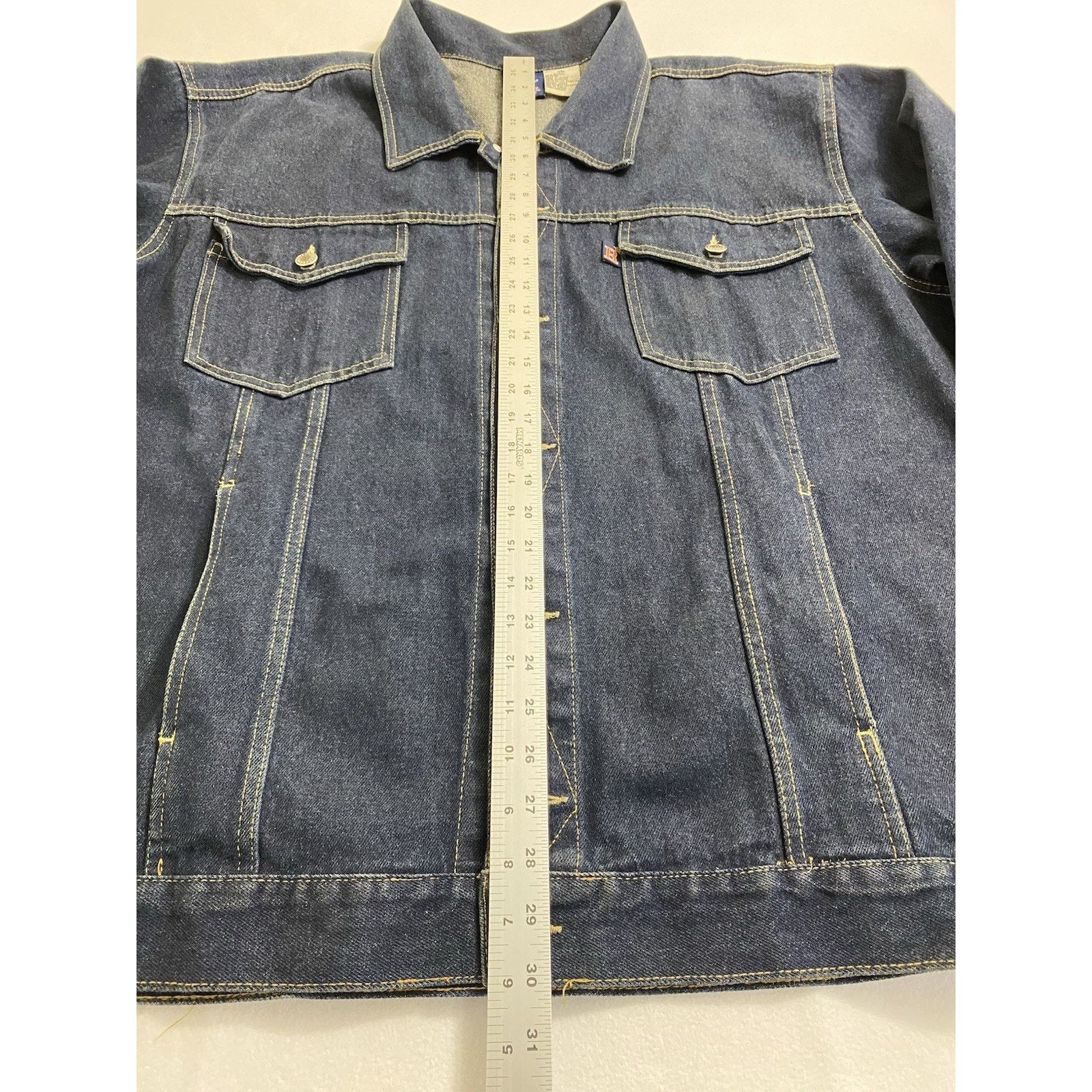 Rock Revival Vintage Revival Lion Mens XXL Dark Denim Jean Jacket 90s Size US XXL / EU 58 / 5 - 4 Thumbnail