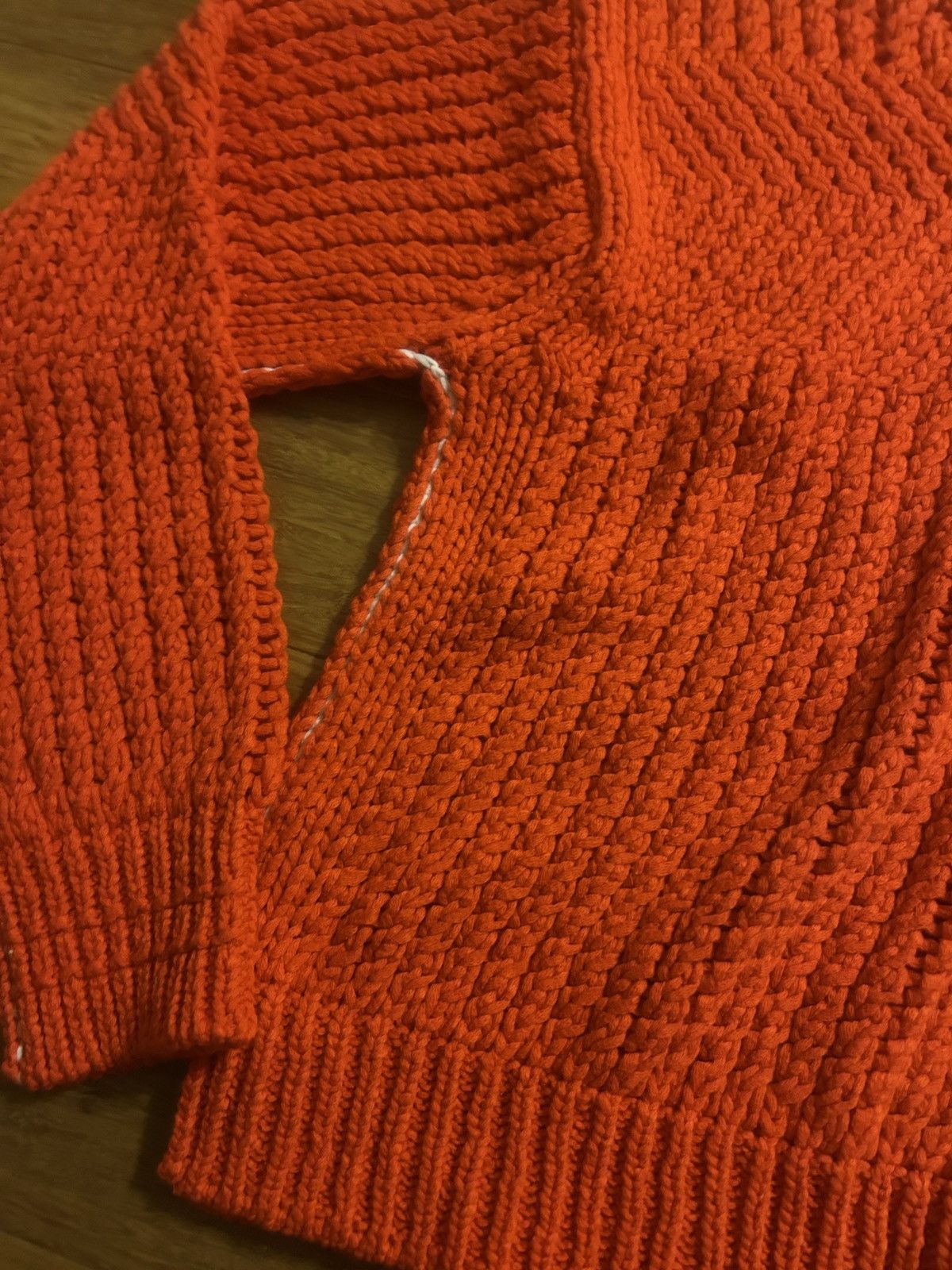 Acne Studios ACNE STUDIOS Crocheted cotton sweater Tomato Red Size: XXS Size XXS / US 00 / IT 34 - 7 Thumbnail