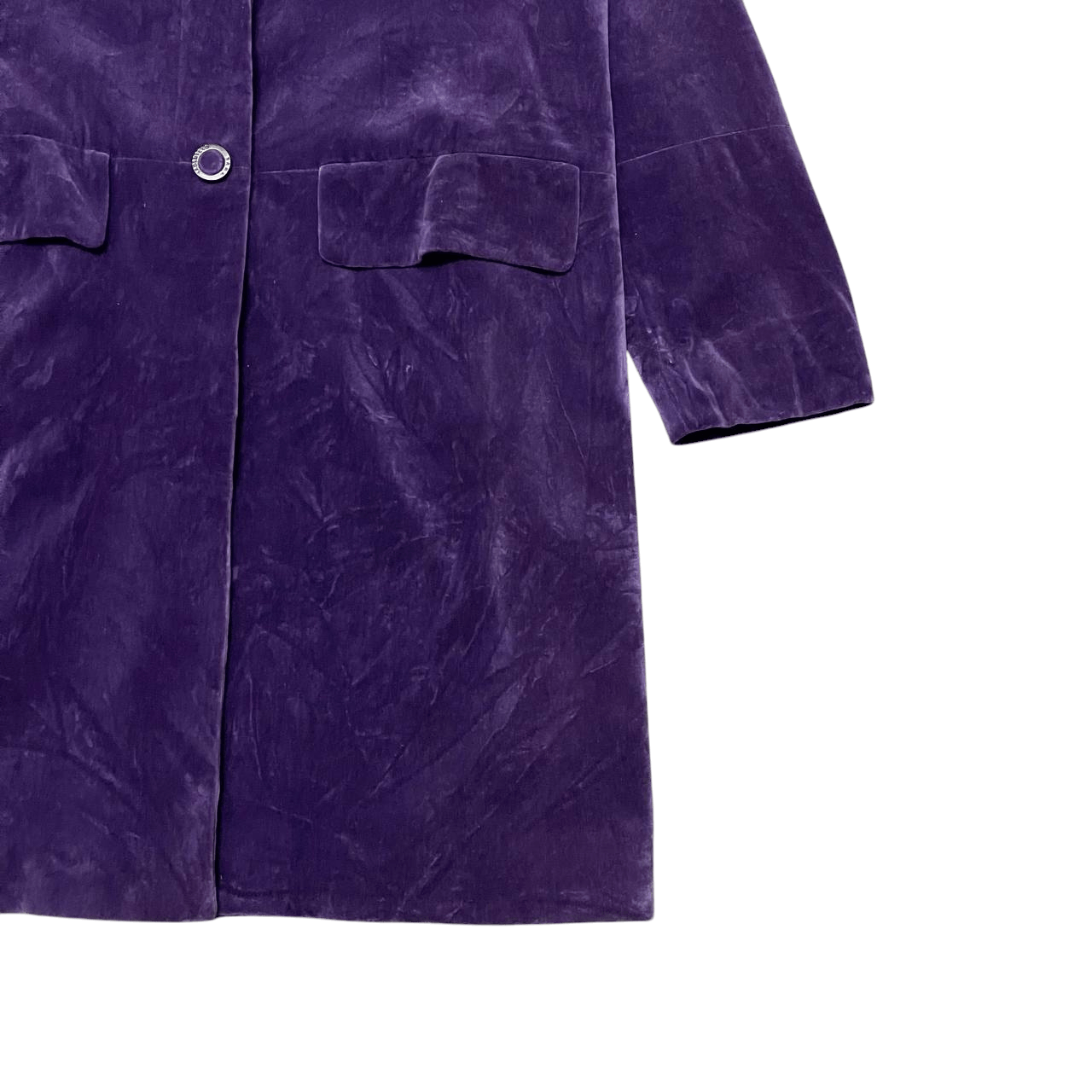 Karl Lagerfeld Karl Lagerfeld Velvet Long Coat Purple Size US S / EU 44-46 / 1 - 4 Thumbnail