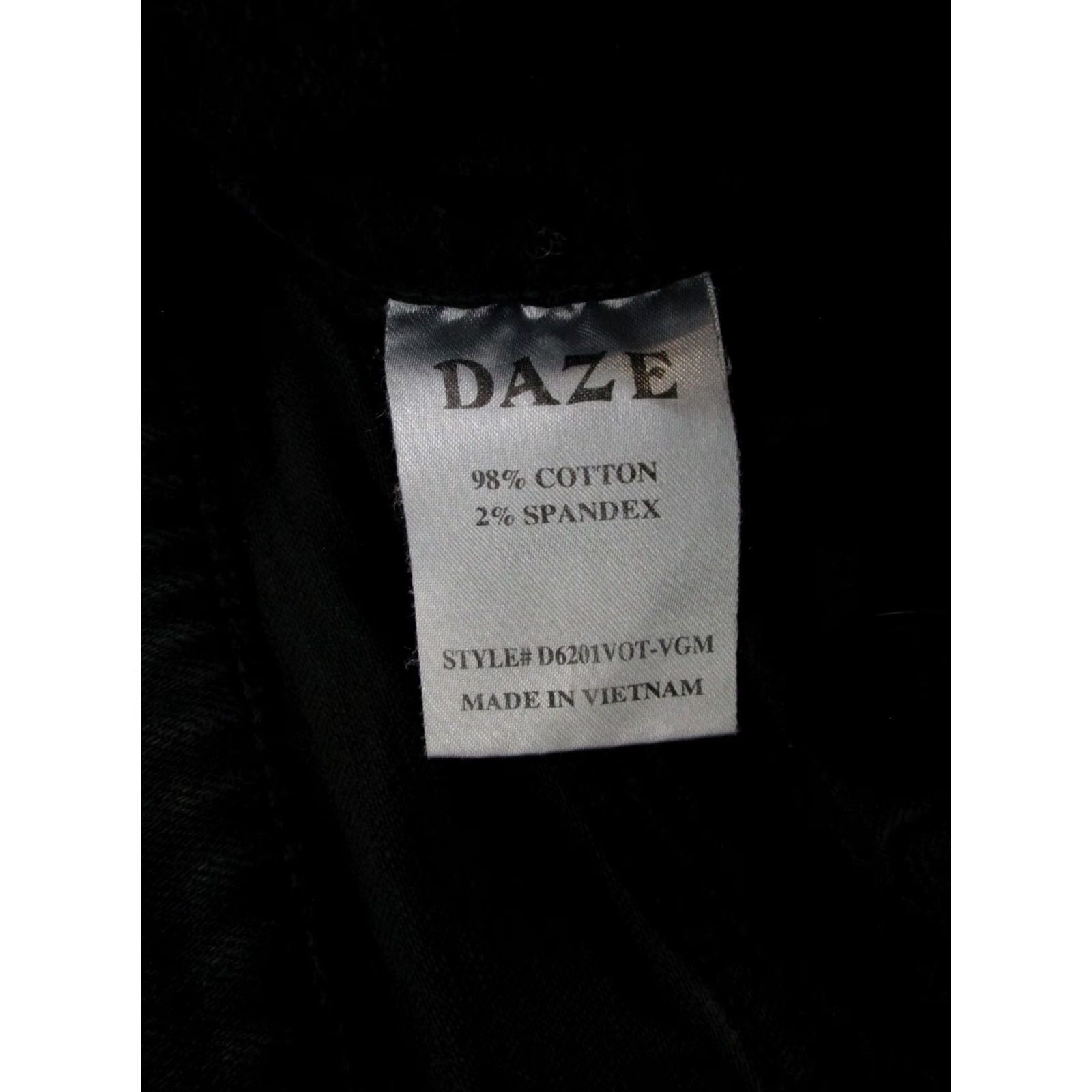 Denime DAZE Jeans Women Black Stretch Distressed Denim Size 25 Bootcut Raw Hem Size 42" / US 20 - 5 Thumbnail