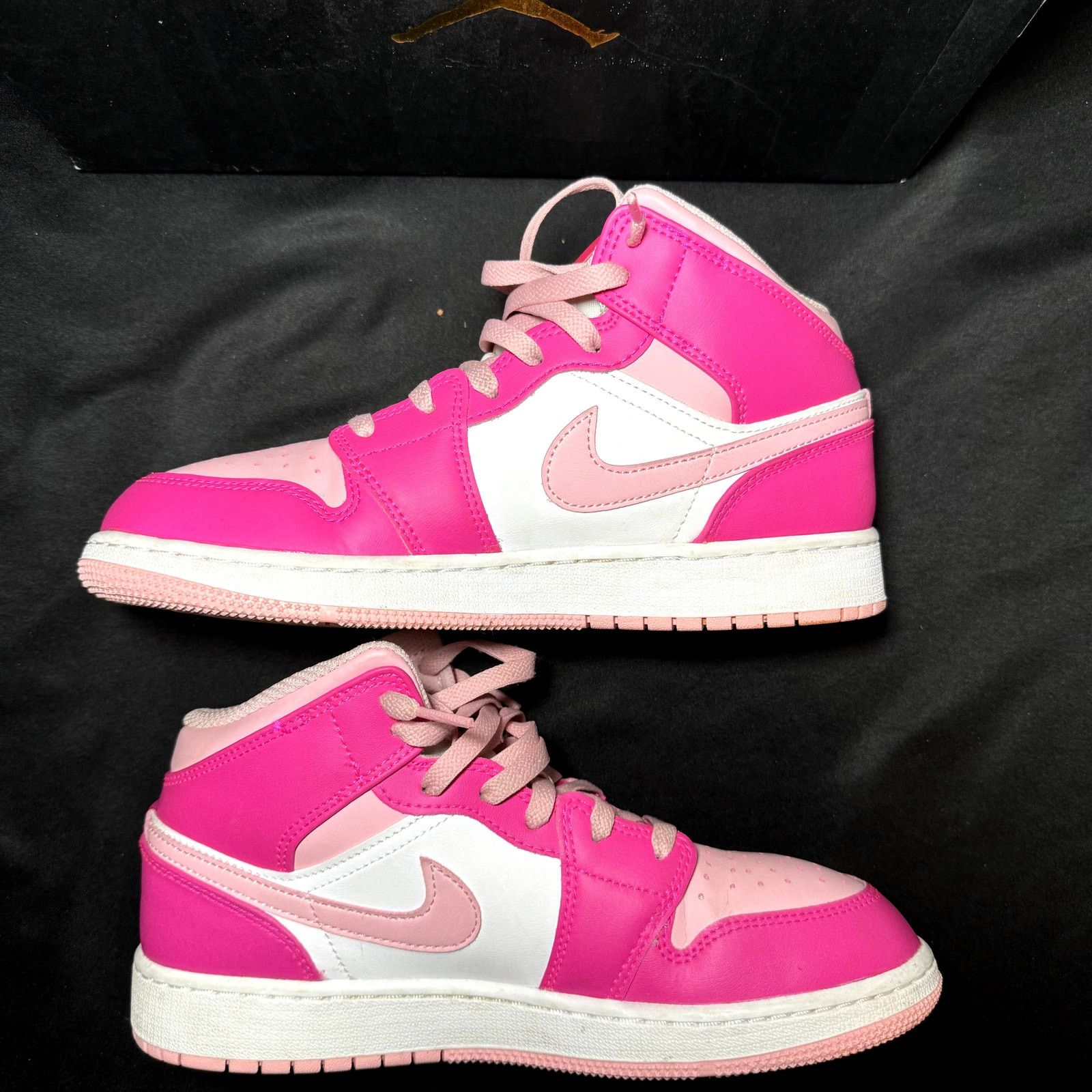 Jordan Brand × Nike Size 6.5 - Nike Air Jordan 1 Mid GS Fierce Pink Men's Shoes Size US 6.5 / EU 39-40 - 3 Thumbnail