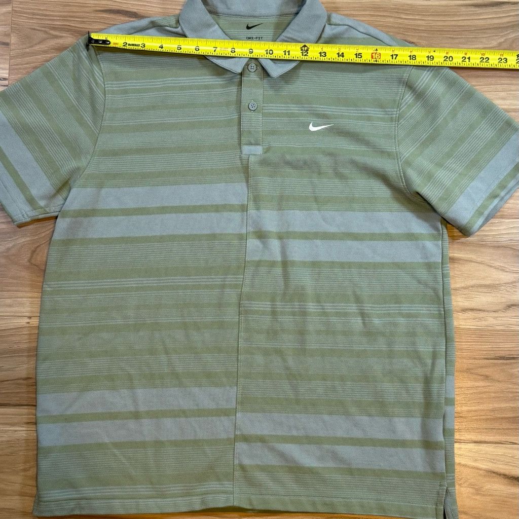 Nike Nike Men’s L Dri-Fit Golf Polo Green Stripe Size US L / EU 52-54 / 3 - 5 Thumbnail
