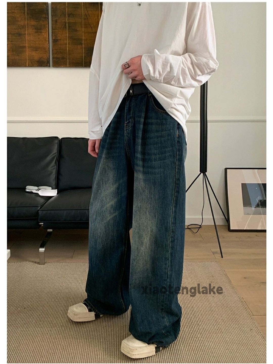 Jean × Vintage washed faded loose baggy y2k hiphop flared jeans Size US 32 / EU 48 - 6 Thumbnail