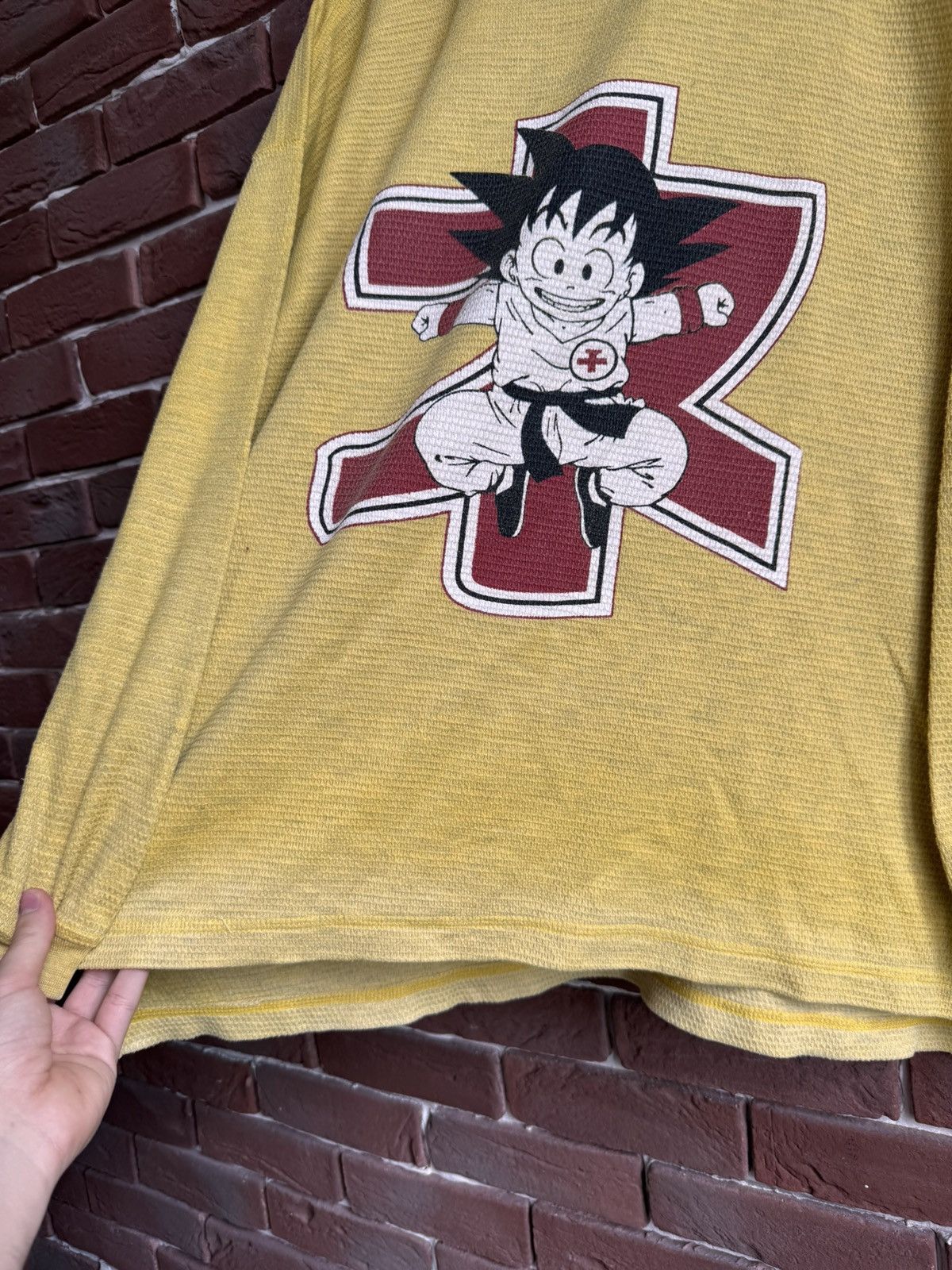 Anime Rare 90s Vintage Dragon Ball Bad Mad Goku Anime TShirt Size US XL / EU 56 / 4 - 5 Thumbnail