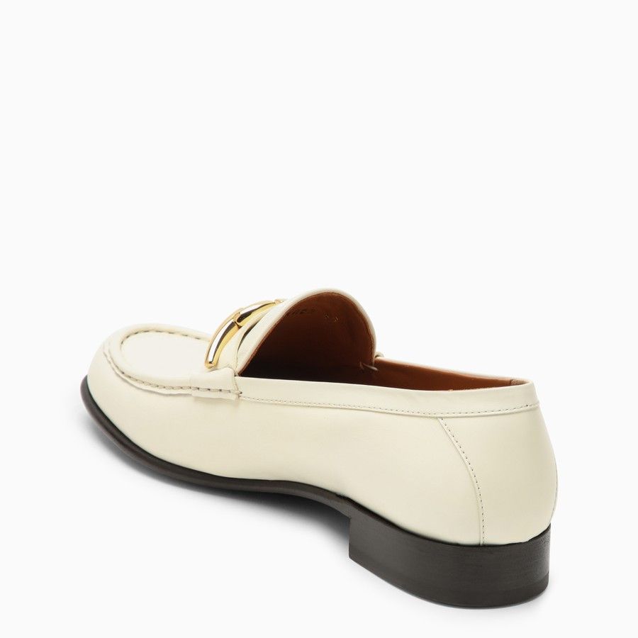 Valentino o1d2blof1024 Leather V Logo Loafers in Ivory Size US 6.5 / IT 36.5 - 4 Thumbnail