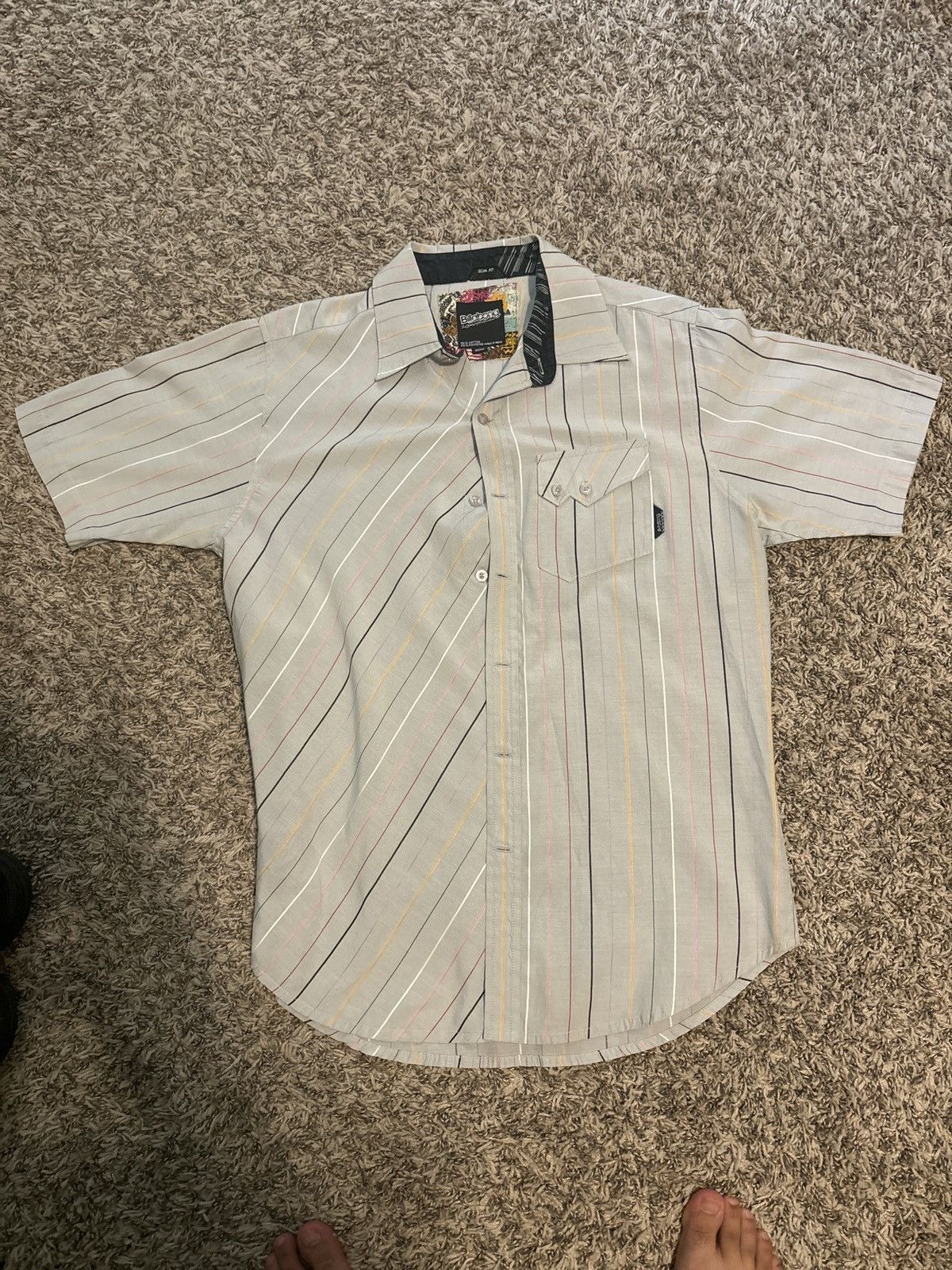image of Billabong Button Up in Grey, Men's (Size Medium)