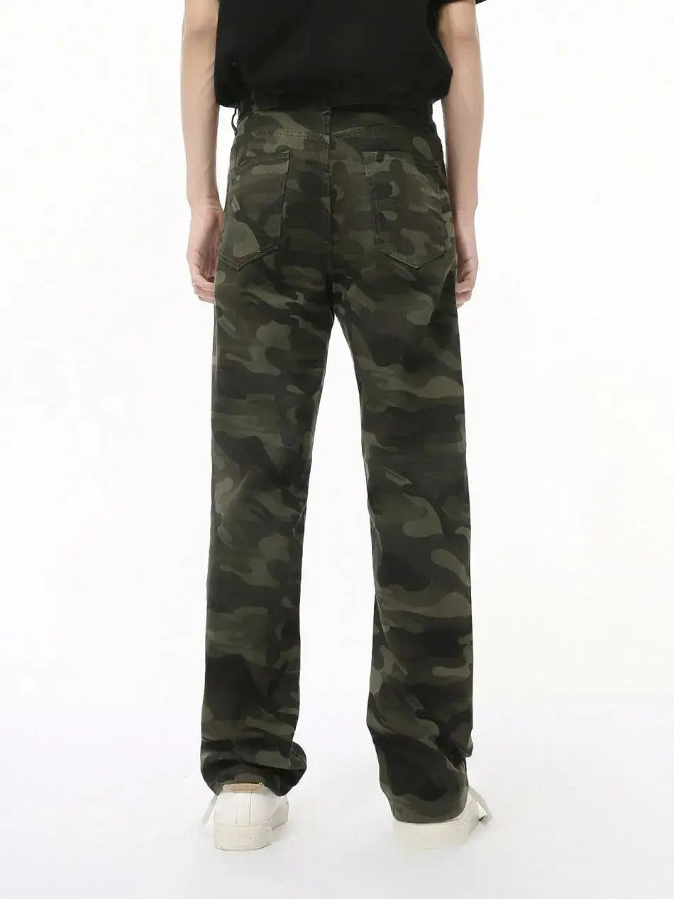Japanese Brand Retro loose camouflage patchwork jeans Size US 32 / EU 48 - 2 Thumbnail