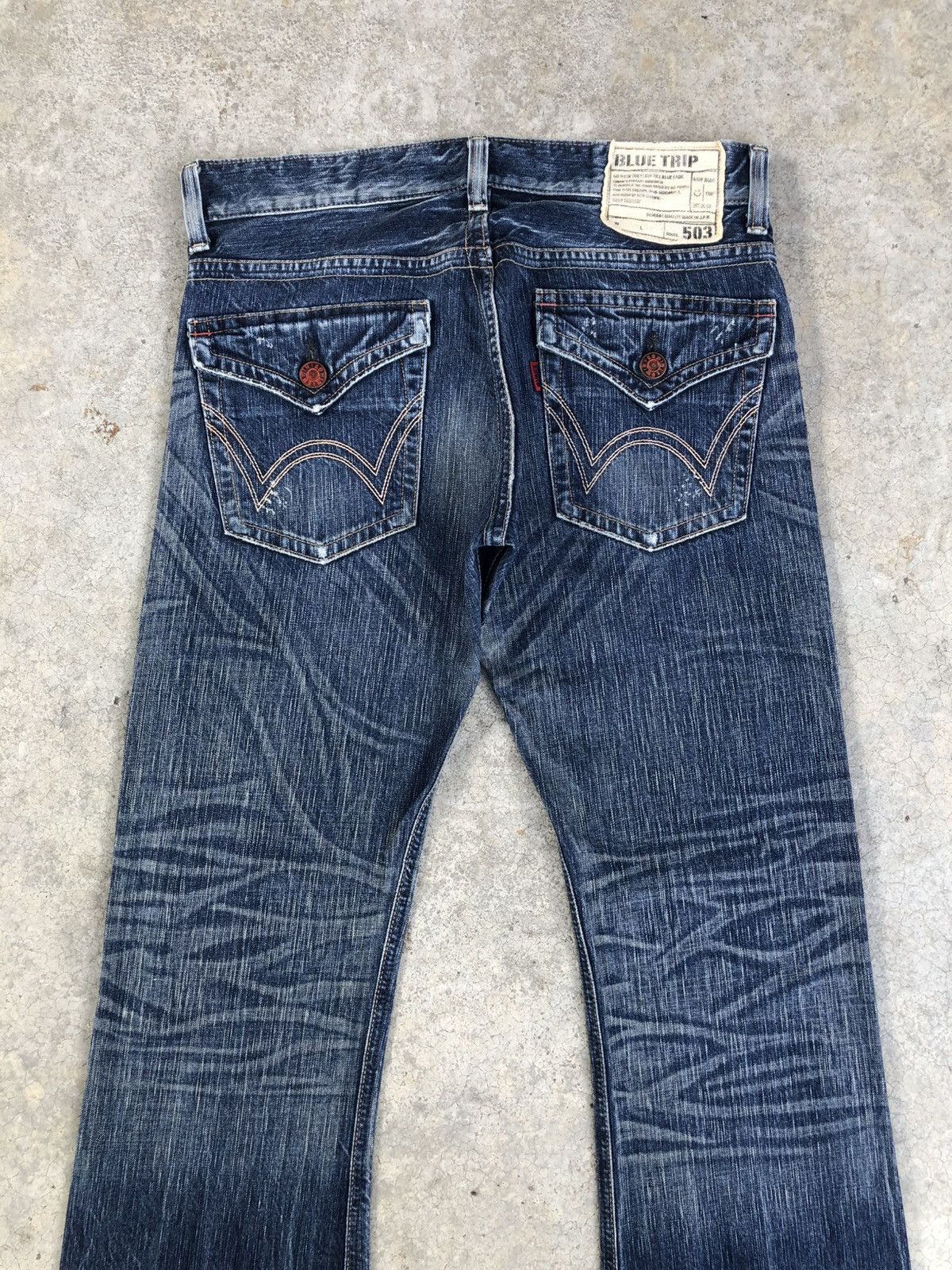 Who Decides War Edwin 503 Flared Jeans Bootcut Distressed Jeans Size US 34 / EU 50 - 8 Thumbnail