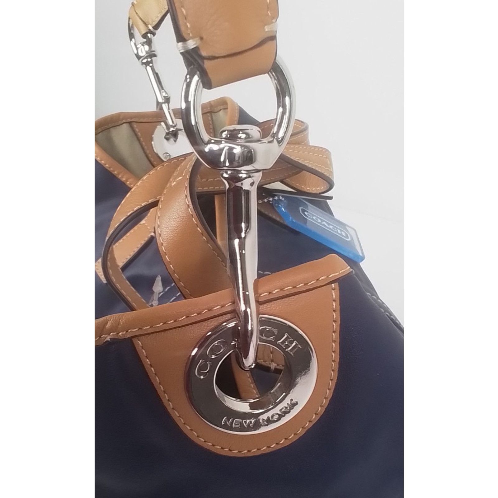 Coach Coach Hadley 2-Way Shoulder Bag Blue Leather Purse NWT Size ONE SIZE - 5 Thumbnail