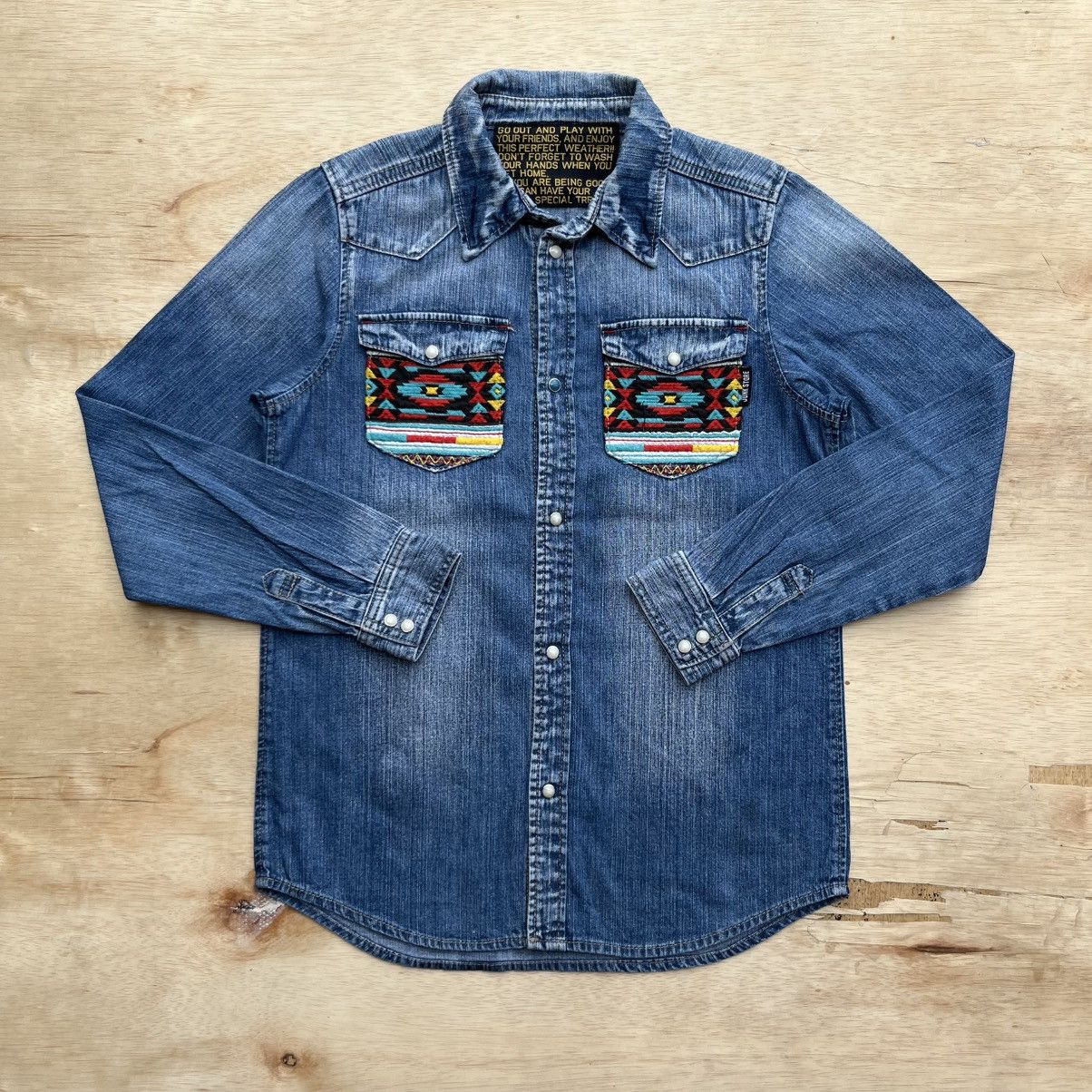 Japanese Brand JUNK STORE WESTERN DENIM VINTAGE BUTTON UPS Size M / US 6-8 / IT 42-44 - 1 Thumbnail