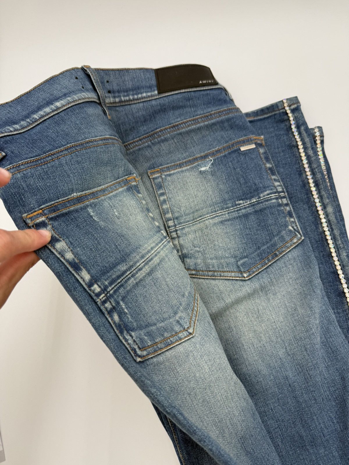 Amiri AMIRI Crystal Track Jeans SZ: 30 Size US 30 / EU 46 - 6 Thumbnail