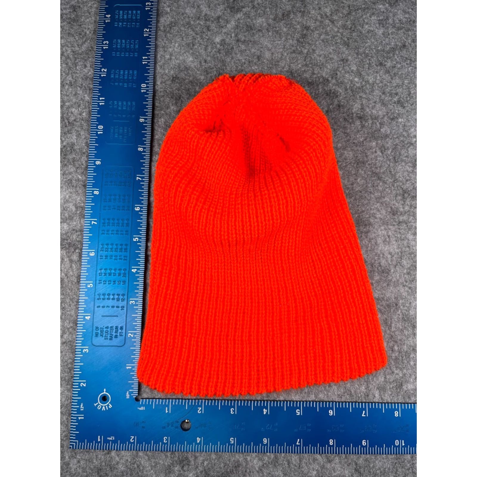 Doublet Beanie Toque Adult One Size Neon Orange Double Knit Acrylic Workwear Outdoors Shirt Unbranded Unisex Adults Beanie Neon Orange Outdoor 90s Size ONE SIZE - 5 Thumbnail