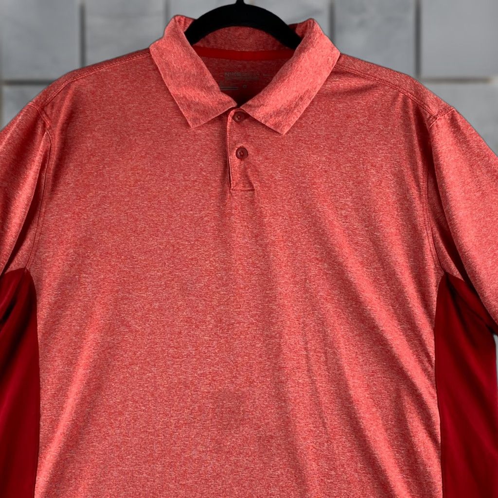 Nike Nike Golf Polo Shirt Mens L Red Breathable Dri-Fit Short-Sleeve Moisture Wicking Polyester Cotton Blend Logo Shirt Golf Nike Brand Size US L / EU 52-54 / 3 - 1 Thumbnail