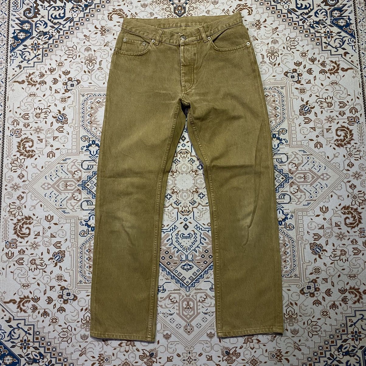 Helmut Lang HELMUT LANG SAND VINTAGE STAINED DENIM CLASSIC CUT Size US 31 - 1 Thumbnail