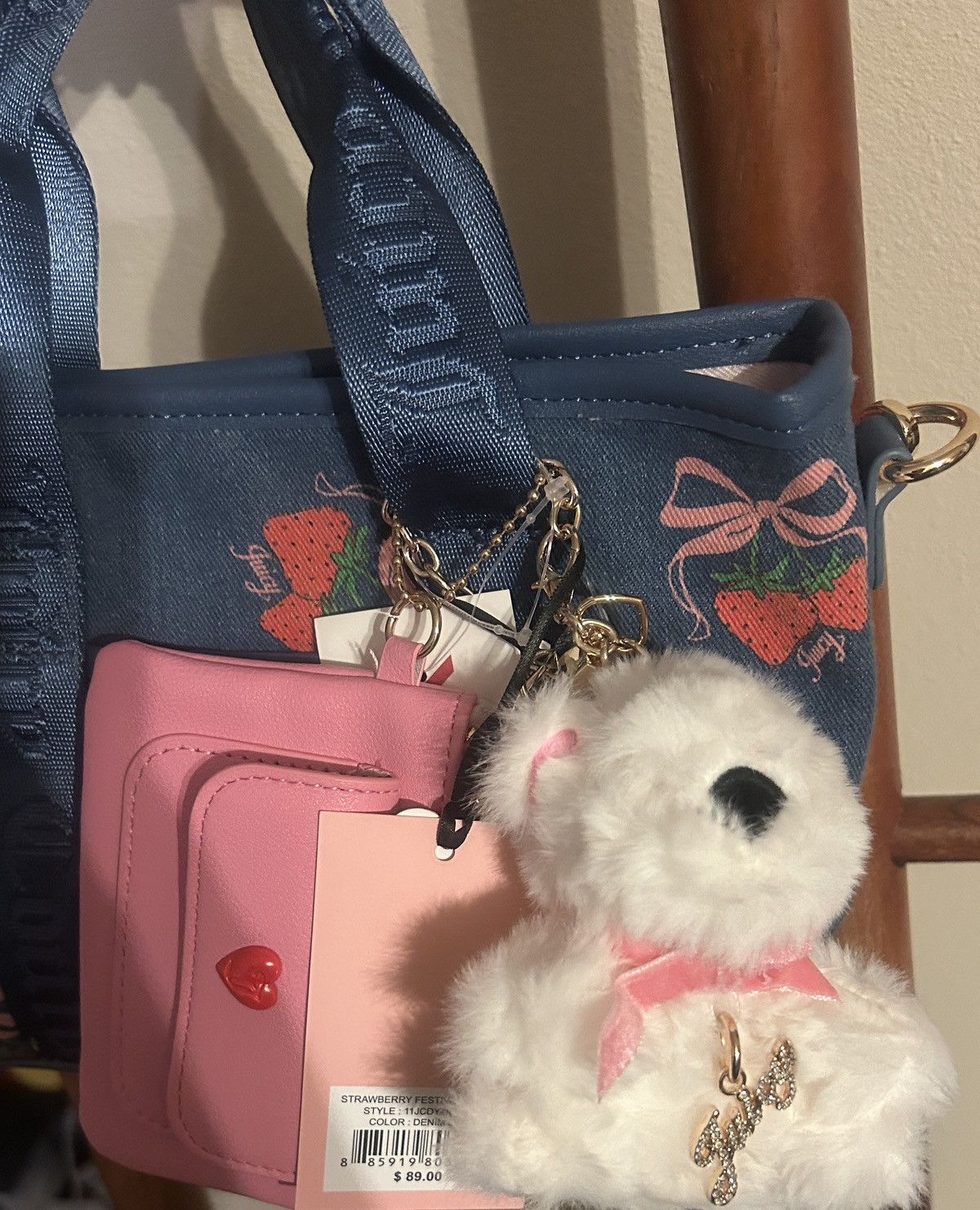 Juicy Couture Juicy Couture Strawberry Festival Mini Bag Denim Multi Size ONE SIZE - 2 Thumbnail
