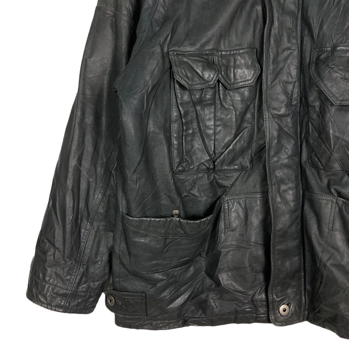 Japanese Brand 🔥Vintage Biker Genuine Leather Jacket Japan Made Size US L / EU 52-54 / 3 - 4 Thumbnail