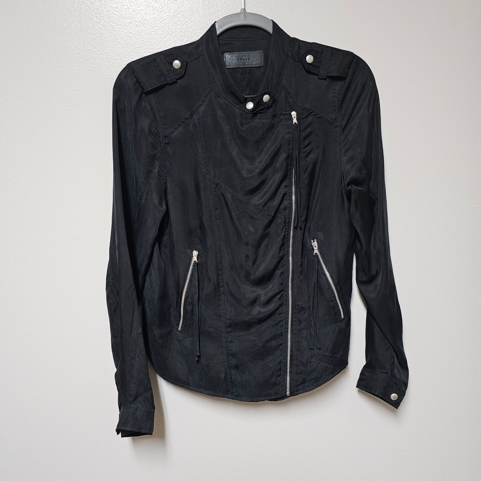BLANKNYC BlankNYC Silky Lightweight Moto Jacket Black Size Small Size S / US 4 / IT 40 - 5 Thumbnail