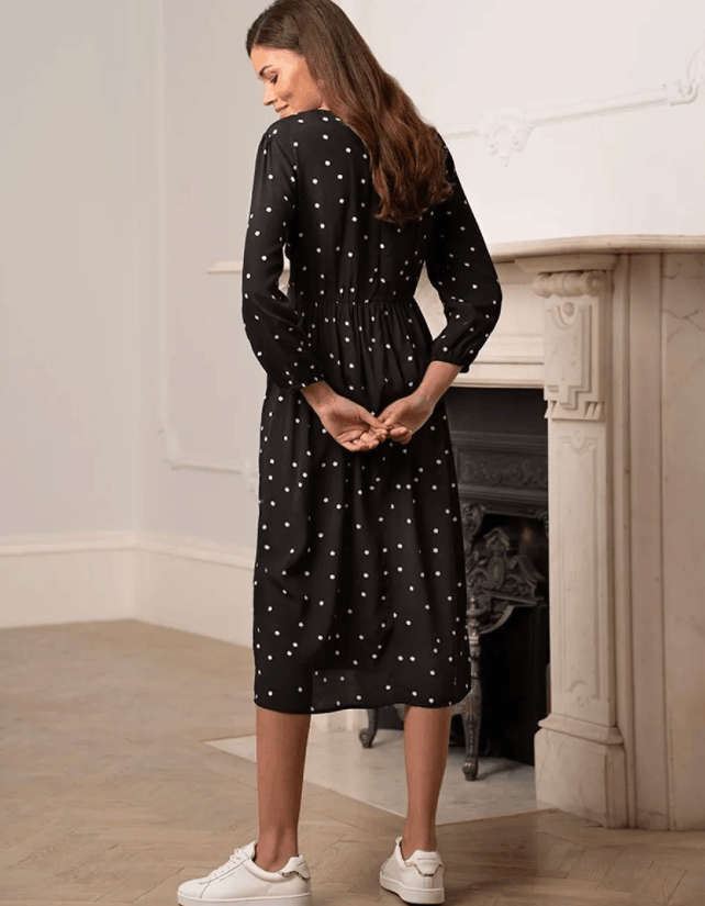 black and gold mother of the bride dress Seraphine Midi Maternity & Nursing Dress Daphne | Canada